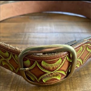 Handmade Leather Embossed Belt